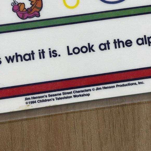 Sesame Street Child Placemat Jim Henson *1994* Double Sided Vintage Elmo - Picture 3 of 6